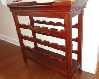 Wine Rack with Tray Top