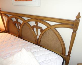 MCM Queen Size Bed/Matches Side Chest
