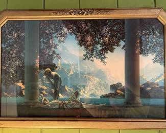 This is another look at the Maxfield Parrish print with the chamfered frame.