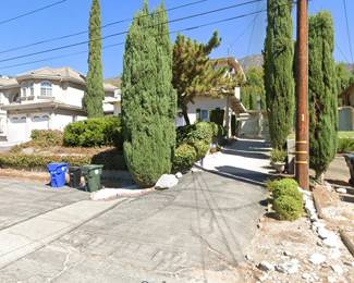 The front of the sale location so you know what to look for.  There is a house there behind the trees and bushes, trust me.