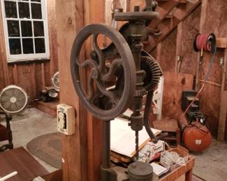 S4 - $125. Antique Wall Mount Drill Press. 
