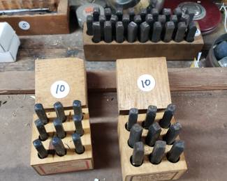 T77 - $10 each. Number Punch Die Sets. 