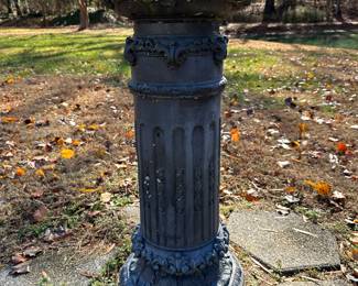 Y6 - $95. Vintage Concrete Pedestal measures 32.5" tall. 