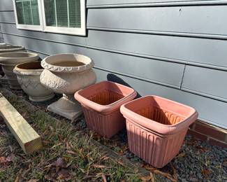 Y1 - Plastic Planters $5 - $10 depending on size & condition. 