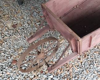 C19 - $125 Wooden Wheelbarrow in Very Good Condition!