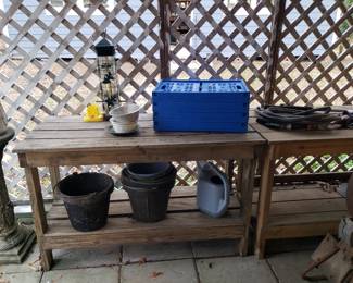 C14 - $40 each Potting Benches measures 23.5" deep x 50.5" wide x 32" tall. 