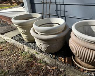 Y3 - Plastic Planters $5 - $10 depending on size & condition. 