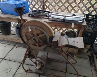 C16 - $75. Antique Grinding Sharpening Wheel. 