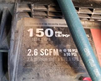 T12 - $75. Porter Cable Air Compressor. 