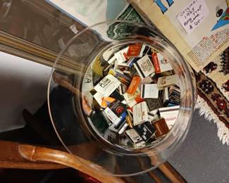 Large bowl of matchbooks