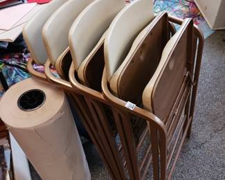 Mid-century folding card table chairs style aire Cosco