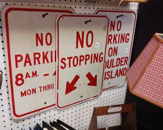 No parking signs