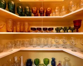 Kitchen | A beautiful selection of fun vintage and retro glassware, stemware, and art glass.