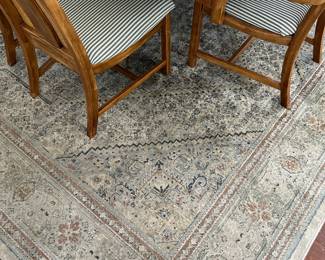 close up of dining rug