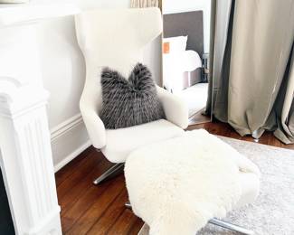 high end lounge chair and ottoman from Vitra