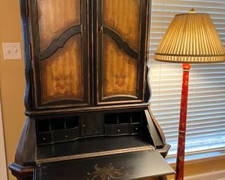 Antiqued secretary in two pieces.  Beautiful as is or would fabulous painted 