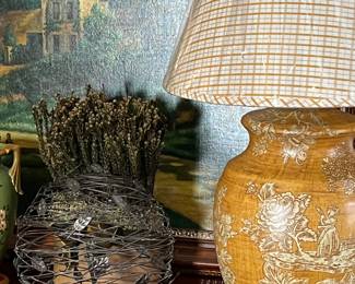 These LAMPS!  Hand made toil lamps with brand new custom shades!