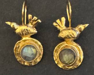 Sterling birds with labradorite 