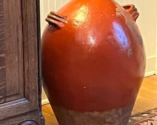 Antique Olive jar in a fabulous red!