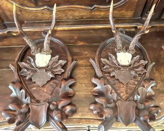 Antique Black Forest sconces