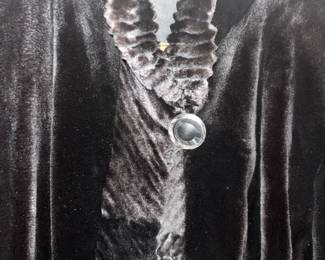 Black sheared beaver!  This coat is 3/4 and is gorgeous!!!