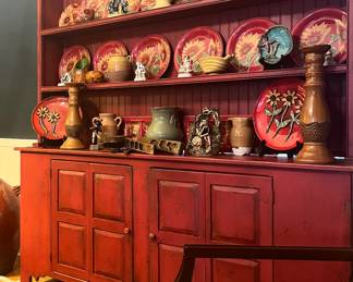 Large painted antique cupboard 