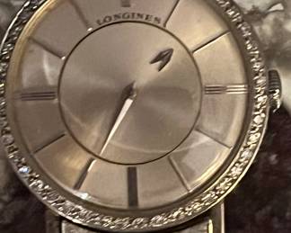 LONGINES 18K GOLD DIAMOND MYSTERY DIAL WATCH
