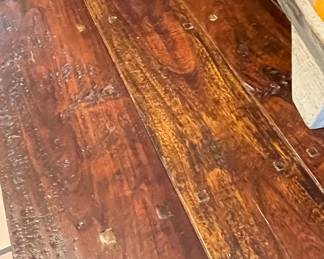 Antique handmade pegged plank dining table in a wonderful size!