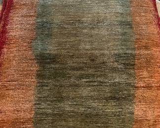 One of a kind handknotted wool ombré runner brand new