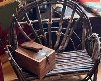 Child’s bent willow custom bench