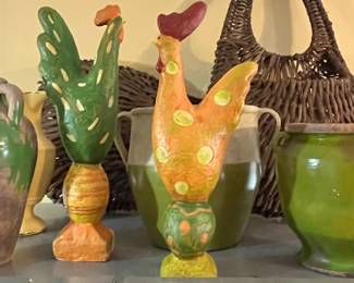 French pottery and olive oil jars