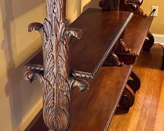 Stunning large tiered shelves in walnut from France 