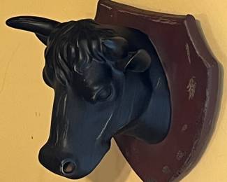 Cow head wall hanging