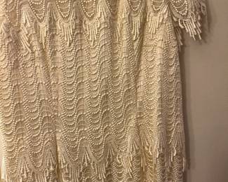 Vintage waterfall lace dress