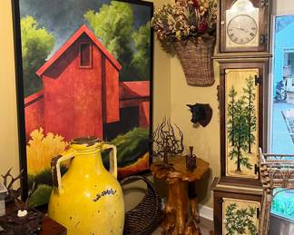 The house is filled with expensive decor and art of every variety 