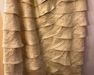 Ruffled waterfall short gown