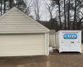 Two car garage, pod and a shed absolutely full!  We have so much here!