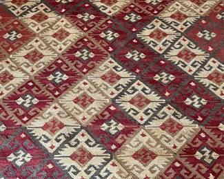 Vintage large Turkish Kilim 