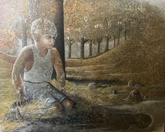 Large oil on board “narcissus.”