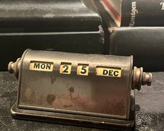 Vintage Park Sherman Perpetual Brass Desk Calendar Felted Bottom
