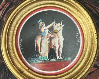 Small oil on canvas from Greece 1920s