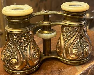 The Gilded Age!!  French 9K gold and pearl opera glasses.