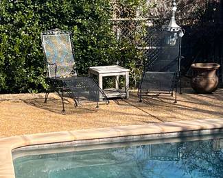 Newly powder coated lounge chairs