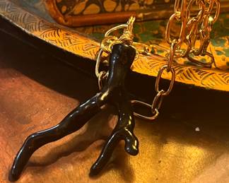 Gorgeous black branch coral on a French gold filled chain!  One of a kind. $175
