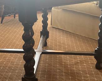 Barley twist pub table with extensions. This is a great sturdy piece!