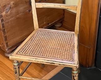 Pair of antique caned and hand finished shaker chairs circa 1870