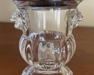 Lovely crystal and sterling petite vase