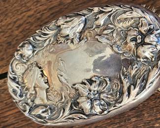 Art Nouveau sterling brush 