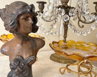 Small Franz Iffand - Art Nouveau Bust of Cleopatra