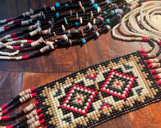 Stunning large beaded necklace 